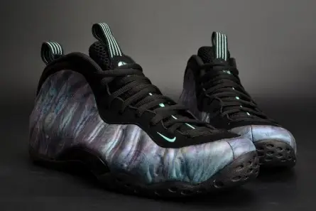 Lightweight 6999 Nike Air Foamposite One PRM "Abalone" Black Aurora Green mens 575420-009 