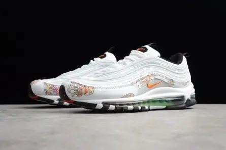 Minimalist 6058 Nike womens Air Max 97 white-orange flower 921733-101 