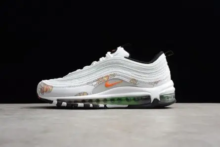 Minimalist 6058 Nike womens Air Max 97 white-orange flower 921733-101  ECBDB18