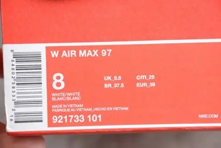 Minimalist 6058 Nike womens Air Max 97 white-orange flower 921733-101 
