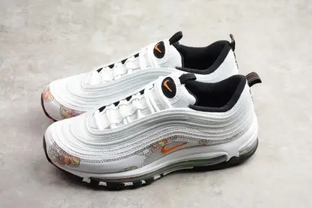 Minimalist 6058 Nike womens Air Max 97 white-orange flower 921733-101 