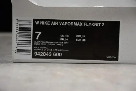NIKE AIR VAPORMAX FLYKNIT 2 "RUST PINK" womens 942843-600 TopPick 2279 