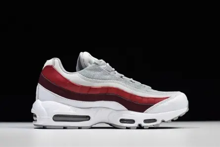 NIKE Air Max 95 Essential Mens White-Grey-Red Running Shoes  749766-103 Cozy 4723  FDDAF522