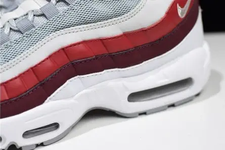 NIKE Air Max 95 Essential Mens White-Grey-Red Running Shoes  749766-103 Cozy 4723 