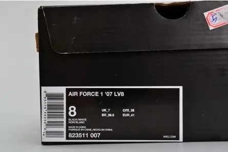 Nike Air Force 1 '07 LV8 823511-007 NBA Pack Black White  Shoes 823511-007 TopPick 7421 