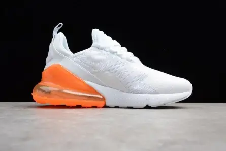 Nike Air Max 270 White Orange black AH8050-102 Breathable 4832 