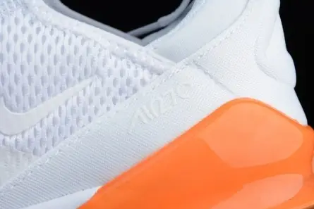 Nike Air Max 270 White Orange black AH8050-102 Breathable 4832 