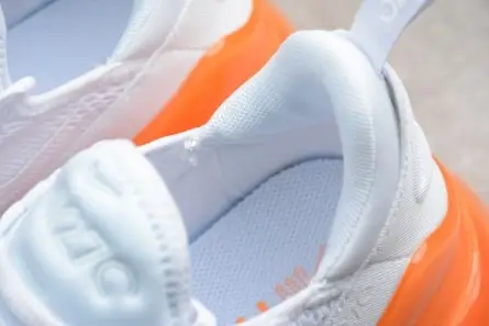 Nike Air Max 270 White Orange black AH8050-102 Breathable 4832 