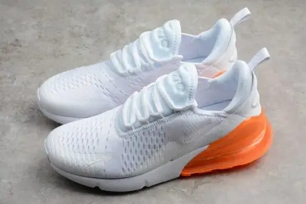Nike Air Max 270 White Orange black AH8050-102 Breathable 4832 
