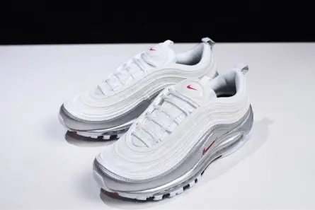 Nike Air Max 97 White Silver | AT5458-100 Elegant 2482 