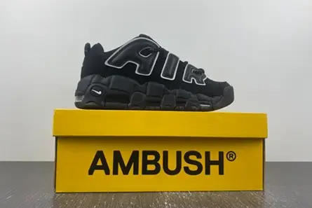 Nike Air More Uptempo Low AMBUSH Black  FB1299-001 Durable 1438 