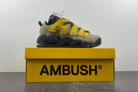 Nike Air More Uptempo Low AMBUSH Vivid Sulfur Limestone  FB1299-200 GoAnywhere 9676 