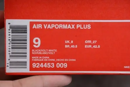 Nike Air VaporMax Plus Black Volt 924453-009 Classic 419 