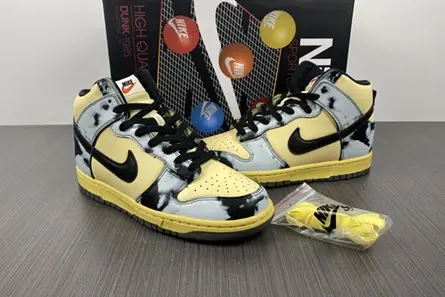 Nike Dunk High 1985 Black Acid Wash DD9404-700 Vibrant 6915 
