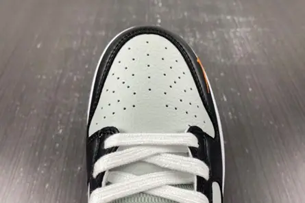 Nike Dunk Low Grey Black Orange Mini Swoosh  FN7808-001 Flexible 1784 