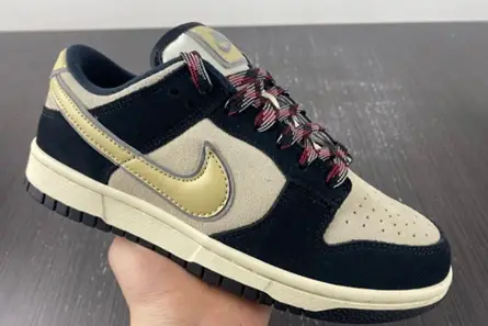 Nike Dunk Low LX Black Suede Team Gold (W)  DV3054-001 Functional 9117 