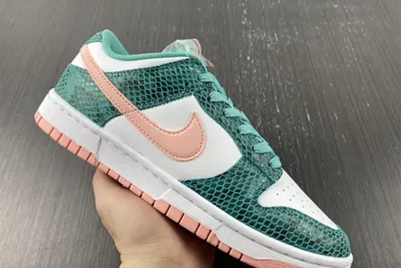 Nike Dunk Low Snakeskin Washed Teal Bleached Coral  DR8577-300 GoAnywhere 1229 