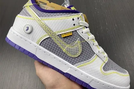 Nike Dunk Low Union Passport Pack Grey Purple  DJ9649-500 Durable 3964 