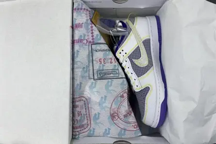 Nike Dunk Low Union Passport Pack Grey Purple  DJ9649-500 Durable 3964 