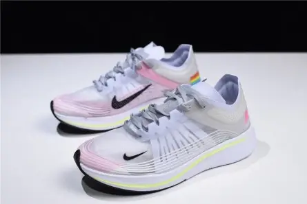 Nike Mens Lab Zoom Fly SP Swoosh Pinwheel Light Gray White Pink Yellow AA3172-106 Lightweight 7795  FFF1284