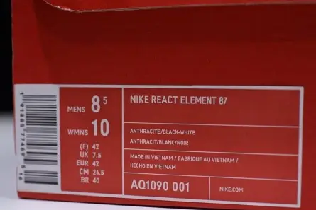 Nike React Element 87 Black White | AQ1090-001 TopPick 8376 