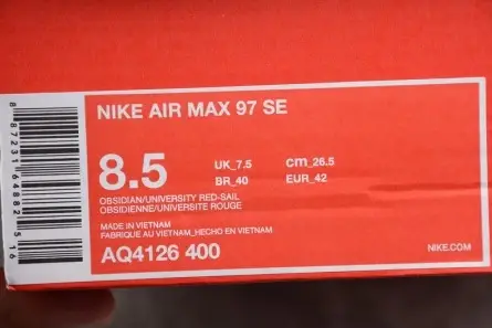 Nike mens  Air Max 97 SE "Pull Tab"  AQ4126-400 Comfortable 6222 