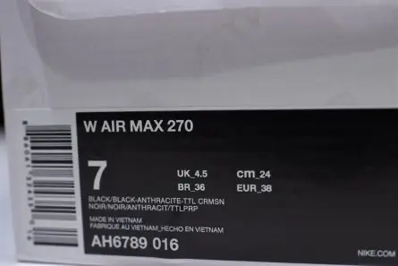 Nike womens  Air Max 270 black purple AH6789 016 TopPick 1494 