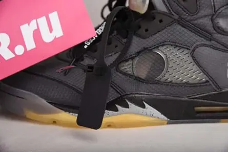 OFF WHITE AIR JORDAN 5 SP BLACK MUSLIN FIRE RED CT8480-001 Bold 7863 