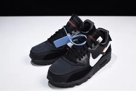 Off-White Nike Air Max 90 Black Cone White AA7293-001 Cozy 3221 
