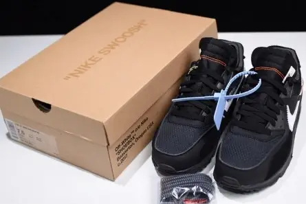 Off-White Nike Air Max 90 Black Cone White AA7293-001 Cozy 3221 