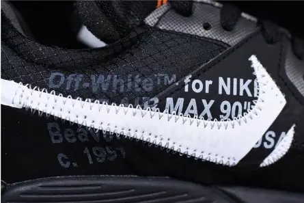 Off-White Nike Air Max 90 Black Cone White AA7293-001 Cozy 3221 