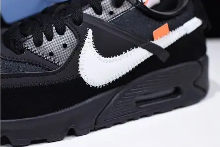 Off-White Nike Air Max 90 Black Cone White AA7293-001 Cozy 3221  CAAB330