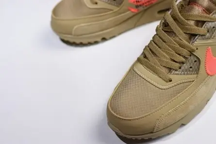 Off-White Nike Air Max 90 Desert Ore AA7293-200 Lightweight 2789 