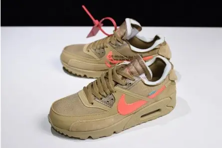 Off-White Nike Air Max 90 Desert Ore AA7293-200 Lightweight 2789 