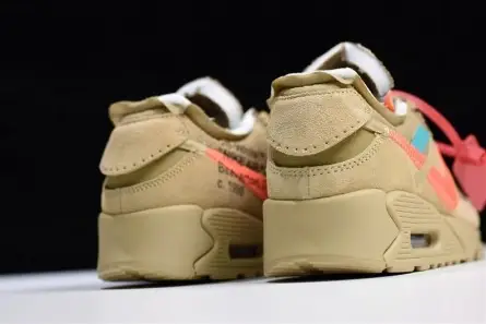 Off-White Nike Air Max 90 Desert Ore AA7293-200 Lightweight 2789 