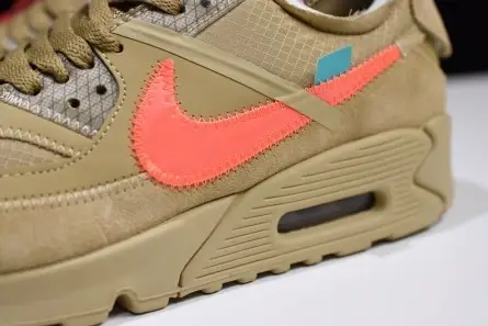 Off-White Nike Air Max 90 Desert Ore AA7293-200 Lightweight 2789 