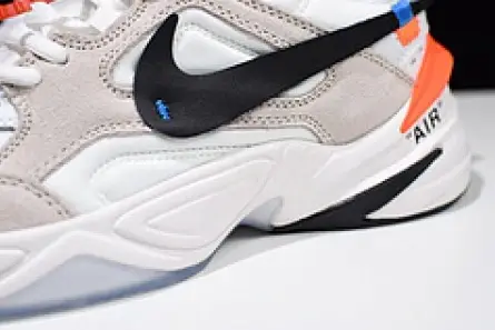 Off-White x nike M2K tekno White, Black & Team Orange A03108 058 Elegant 572 