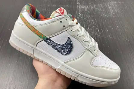 Popular 4200 Nike Dunk Low White Multi-Color Paisley  FN8913-141 