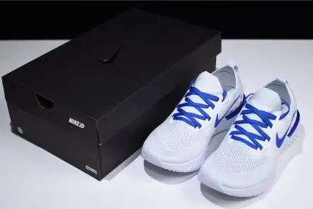 Popular 9300 Nike Epic React Flyknit white blue AQ0067-993 