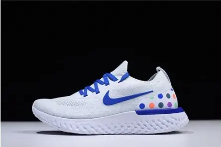 Popular 9300 Nike Epic React Flyknit white blue AQ0067-993 