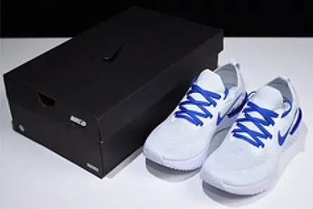 Popular 9300 Nike Epic React Flyknit white blue AQ0067-993 