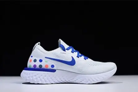 Popular 9300 Nike Epic React Flyknit white blue AQ0067-993 