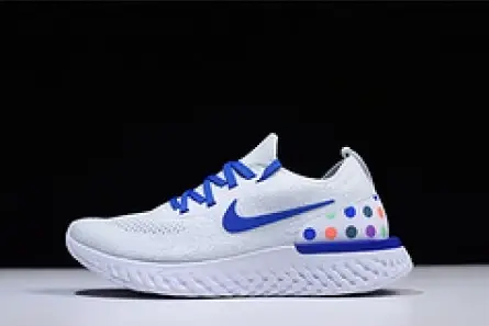 Popular 9300 Nike Epic React Flyknit white blue AQ0067-993  DACA1070