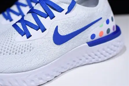 Popular 9300 Nike Epic React Flyknit white blue AQ0067-993 