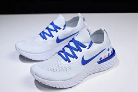 Popular 9300 Nike Epic React Flyknit white blue AQ0067-993 