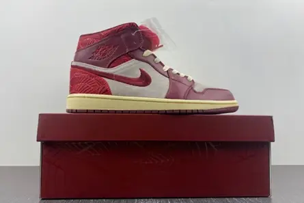 Practical 683 Jordan 1 Mid SE Tiki Leaf Team Red (Women's)  DZ2820-601  BCB1066