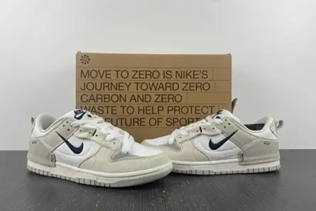 Practical 9942 Nike Dunk Low Disrupt 2 Pale Ivory Black (W) DH4402-101 