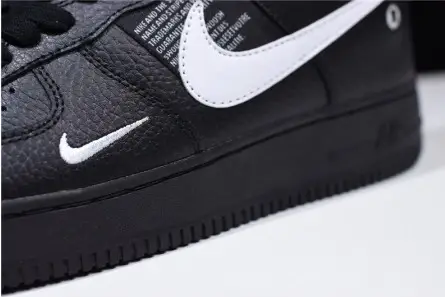 Refined 3017 Air Force 1 Low Utility Black White - AJ7747-001 