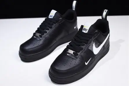 Refined 3017 Air Force 1 Low Utility Black White - AJ7747-001 