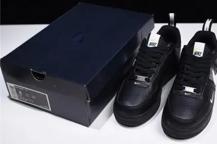 Refined 3017 Air Force 1 Low Utility Black White - AJ7747-001 